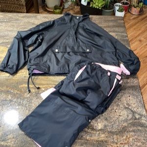 Oleg Cassini Sport Lightweight Warm-Up Suit pants/Capri size medium black/pink